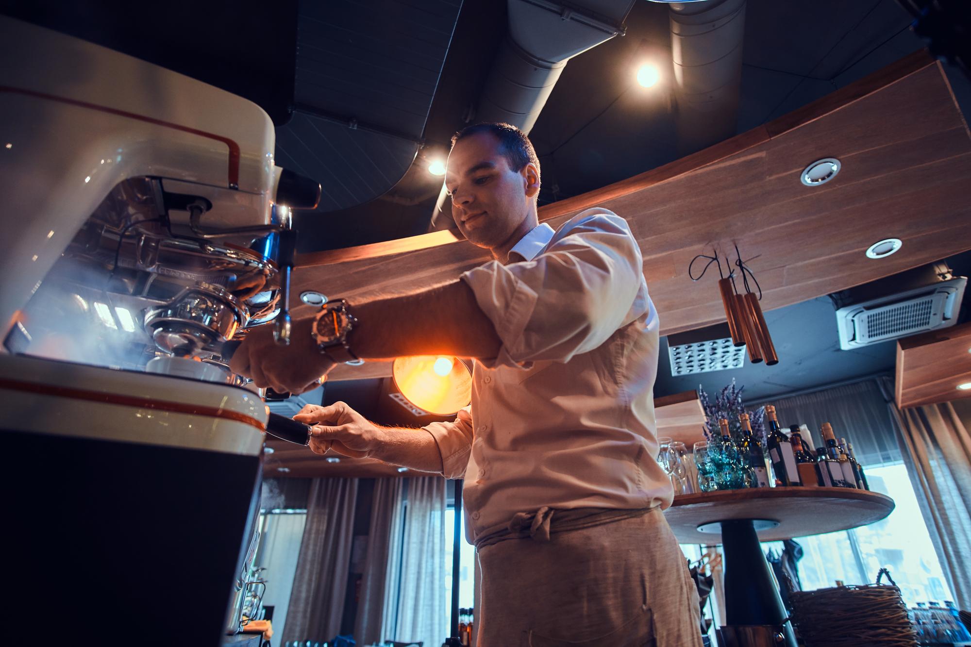 Chef using modernist technique